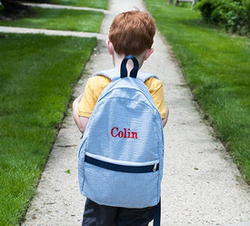 personalized seersucker backpack personalized seersucker backpack