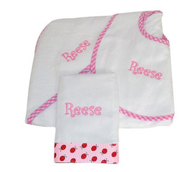 personalized hooded towel, burp cloth and bib personalized hooded towel, burp cloth and bib