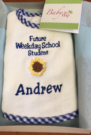 Monogrammed baby bib