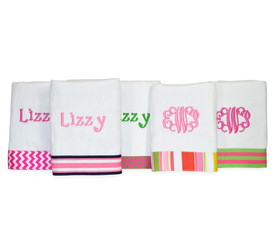 Personalized and monogrammed burp cloth combo 5 pack Personalized and monogrammed burp cloth combo 5 pack