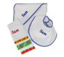 personalized hooded towel, baby burp cloth and bib