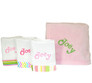 personalized blanket and 3 burp cloths