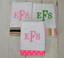 monogrammed burp cloth