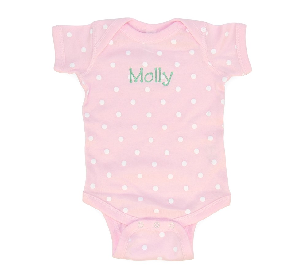 PERSONALIZED POLKA DOT ONESIE | Baby Be Hip