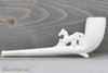 Old German Clay Pipe 25 White Finish Right Side