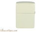 Zippo White Matte Zippo Logo Lighter Back