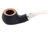 White Elephant Ebony & Ivory 2 Sandblasted Tobacco Pipe