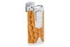 Rocky Patel Statesman 3 Flame Lighter - Silver & Camel Leather