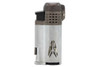 Lotus Defiant Quad Torch Flame Lighter - Chrome Back