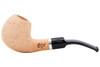 Molina Barasso 106 Sandblast Natural Tobacco Pipe - Bent Brandy Left