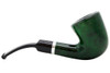 Molina Barasso 103 Smooth Green Tobacco Pipe - Bent Dublin Right