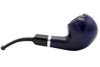 Molina Barasso 111 Smooth Blue Tobacco Pipe - Bent Apple Right