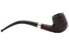 Peterson Junior Rusticated Nickel Mounted Bent Billiard Fishtail Tobacco Pipe Right Side