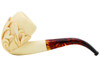 SMS Block Meerschaum A Selver Leaf Estate Pipe Left