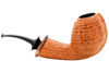 J. Mouton Sandblasted Fish with Crazy Lace Agate Tobacco Pipe 102-0287 Right