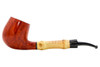 Tsuge Bamboo Half Bent Smooth Tobacco Pipe Left