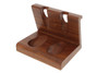 Wooden 2-Pipe Solid Tobacco Pipe Stand Angle