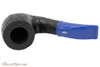 Savinelli Mini 601 Blue Rustic Tobacco Pipe - Bent Billiard Top
