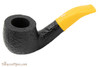 Savinelli Mini 601 Yellow Rustic Tobacco Pipe - Bent Billiard