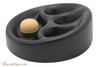 Ceramic 3 Pipe Ashtray with Knocker - Black Side