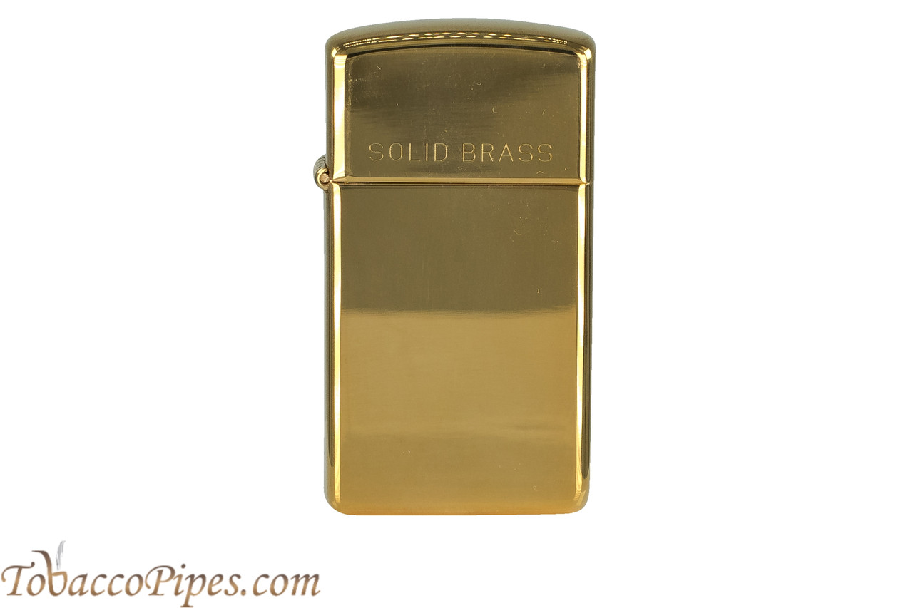 Zippo Slim High Polish Solid Brass Lighter