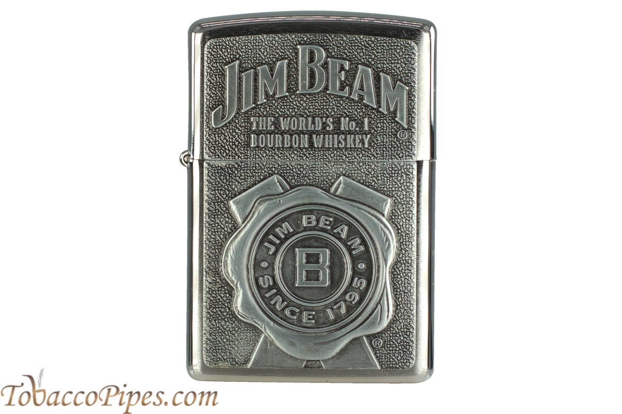 Zippo Spirits Jim Beam Ribbon Chrome Lighter