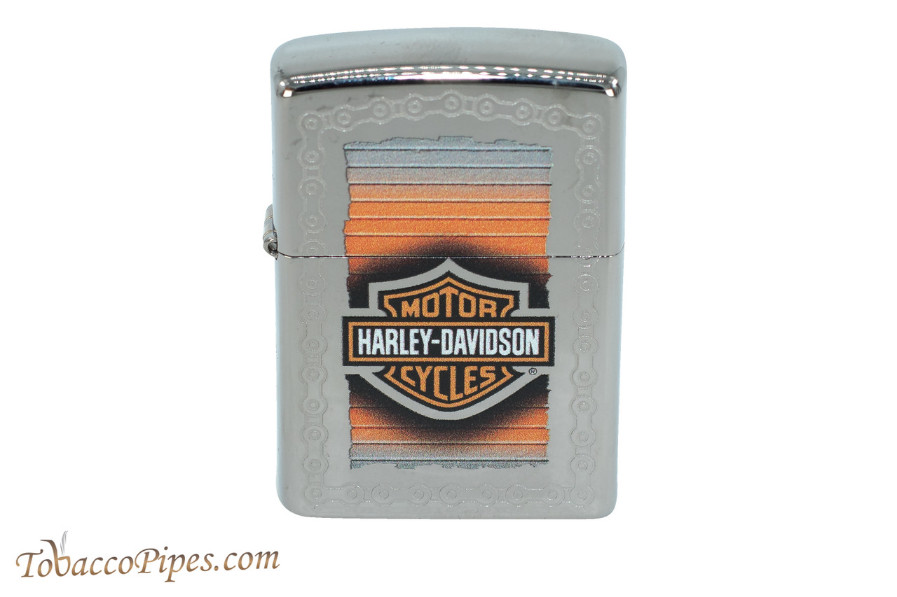 Zippo Harley Davidson Chain Logo Lighter - TobaccoPipes.com