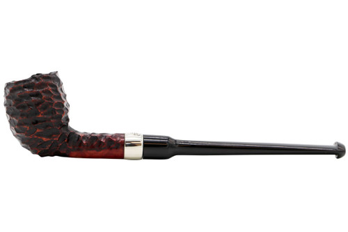 Peterson Specialty Belgique Rustic Nickel Mounted Tobacco Pipe Fishtail Left