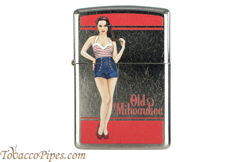 Zippo Beer Old Milwaukee Pinup Lighter