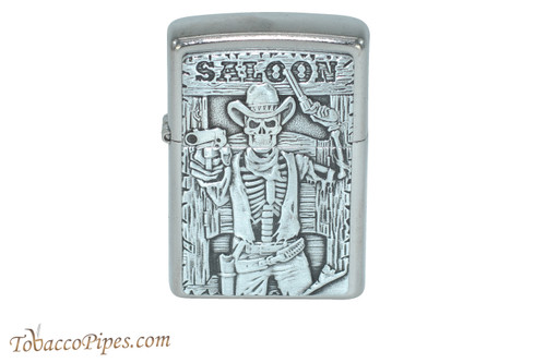 Zippo Skull Wolf Feather Lighter - TobaccoPipes.com