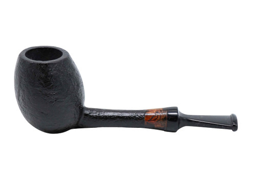 Bluebird Black Sandblasted Egg Tobacco Pipe