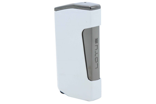 Lotus Chroma Twin Pinpoint Torch Flame Lighter - White