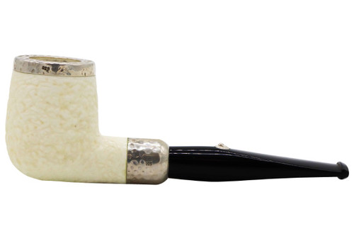 Barling 1812 Ivory Meerschaum Army Cap Rustic Tobacco Pipe 101-4641 Left