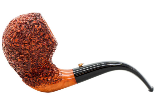 L'Anatra Gigante Rustic Bent Apple Tobacco Pipe 101-4784 Left