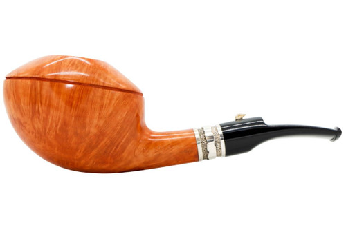 L'Anatra 2 Egg Smooth Freehand Tobacco Pipe 101-4789 Left