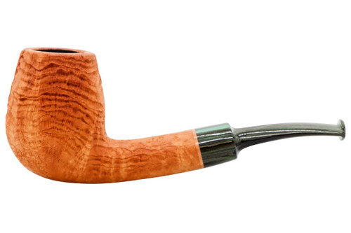 Reum Green Tanshell Bent Egg Sandblast Tobacco Pipe 101-7762 Left