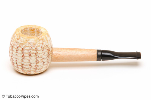 Missouri Meerschaum Mini Morgan Black Stem Corncob Tobacco Pipe Left Side