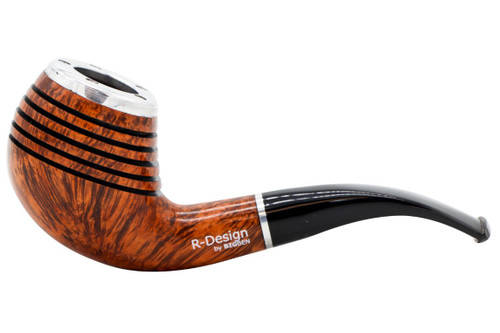 Big Ben R-Design Tan Polish Bent Tobacco Pipe Left