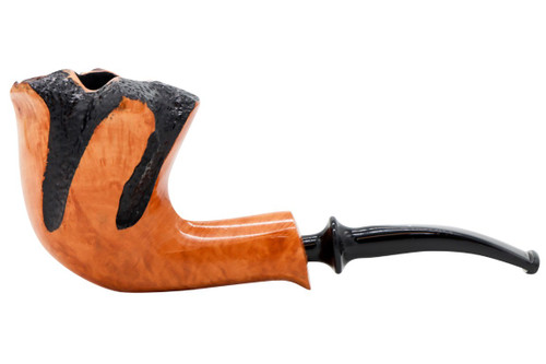 Nording Spiral Natural Rustic Freehand Tobacco Pipe 101-9108 Left