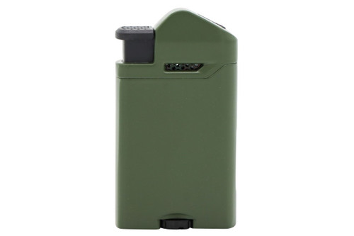 Vertigo Page Flat Flame Torch Cigar Lighter - Military Green Left Side