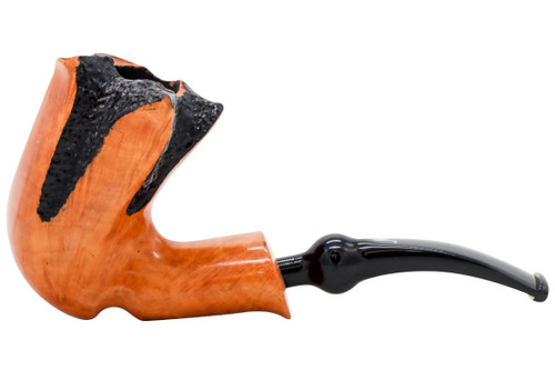 Nording Spiral Natural Rustic Freehand Tobacco Pipe 101-9121 Left