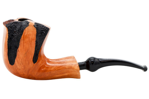 
Nording Spiral Natural Rustic Freehand Tobacco Pipe 101-9125 Left
