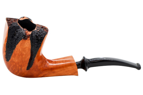 Nording Spiral Natural Rustic Freehand Tobacco Pipe 101-9126 Left