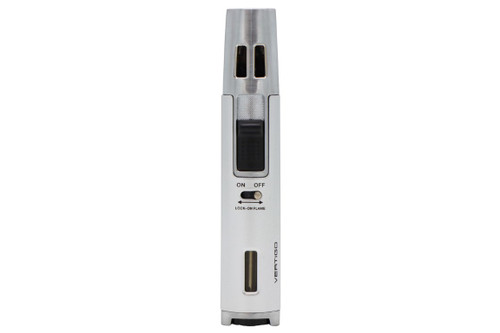 Vertigo Dagger Twin Torch Cigar Lighter - Chrome front