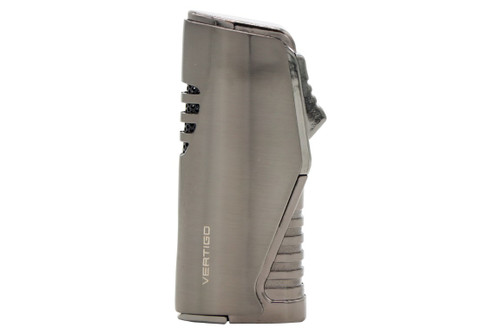 
Vertigo Atlas Triple Torch Cigar Lighter - Gunmetal Front
