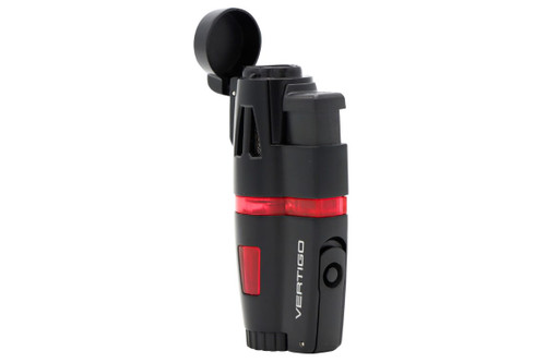 Vertigo Crusher Triple Torch Cigar Lighter - Red