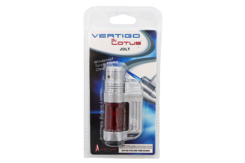 Vertigo Jolt Single Torch Cigar Lighter - Red