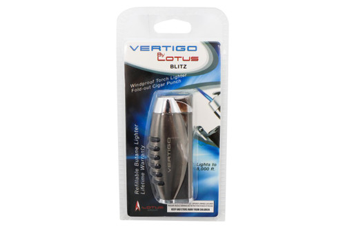 Vertigo Blitz Single Torch Cigar Lighter - Gunmetal