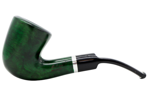 Molina Barasso 103 Smooth Green Tobacco Pipe - Bent Dublin Left