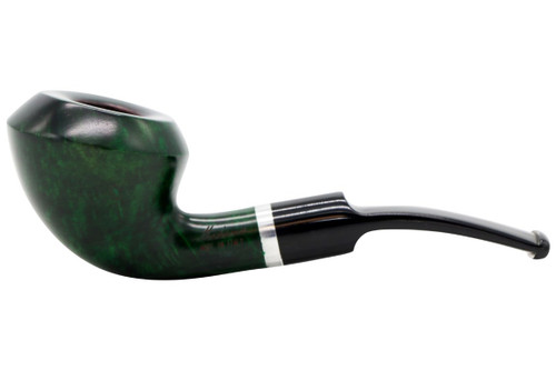 Molina Barasso 105 Smooth Green Tobacco Pipe - Bent Rhodesian Left